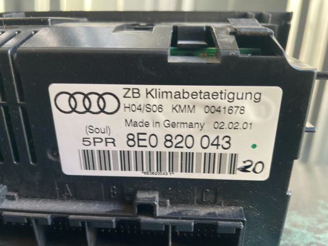 bontott AUDI A4 B6 Fűtéskapcsoló (digit klímás)
