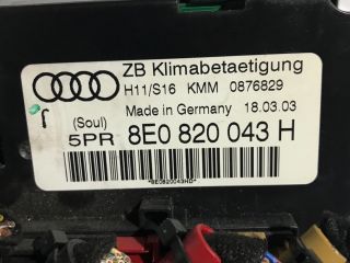 bontott AUDI A4 B6 Fűtéskapcsoló (digit klímás)