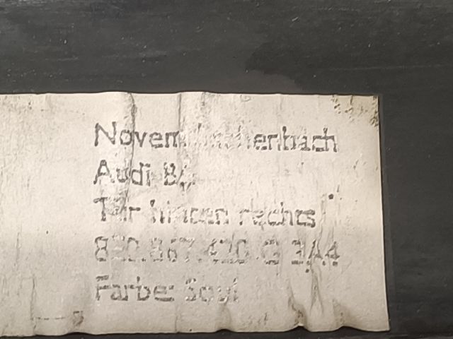 bontott AUDI A4 B6 Jobb hátsó Ajtó Kárpit Díszléc