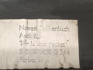 bontott AUDI A4 B6 Jobb hátsó Ajtó Kárpit Díszléc