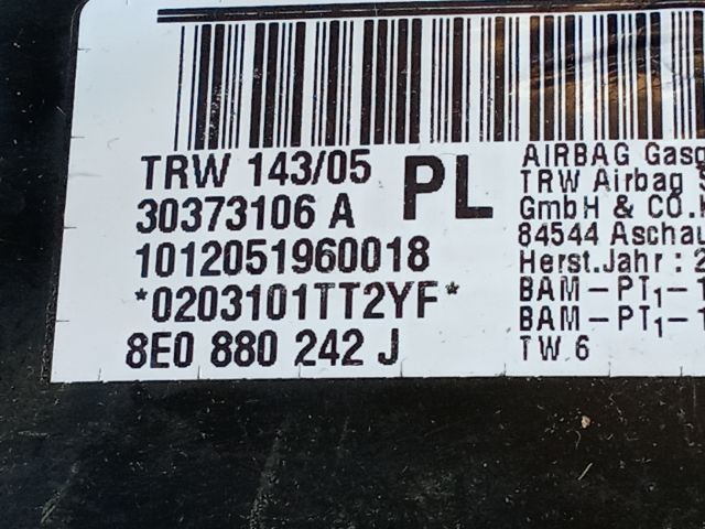 bontott AUDI A4 B6 Jobb Oldallégzsák