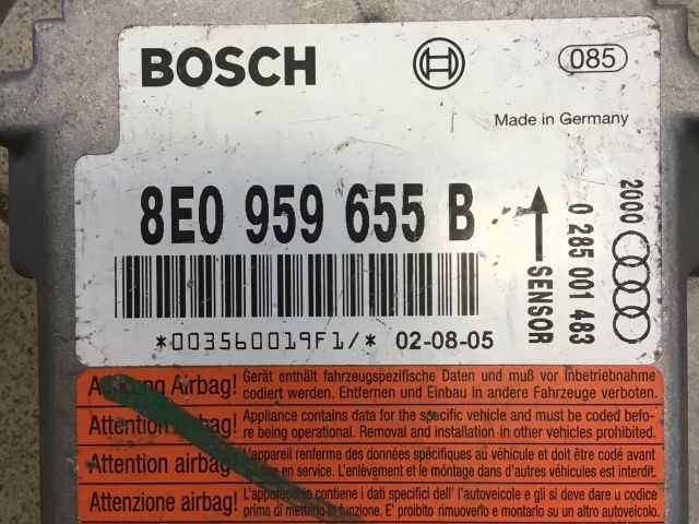 bontott AUDI A4 B6 Légzsák Elektronika