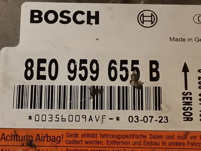 bontott AUDI A4 B6 Légzsák Elektronika