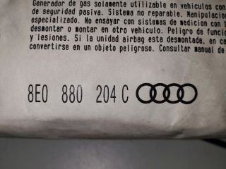 bontott AUDI A4 B6 Utasoldali Légzsák