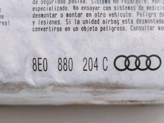 bontott AUDI A4 B6 Utasoldali Légzsák