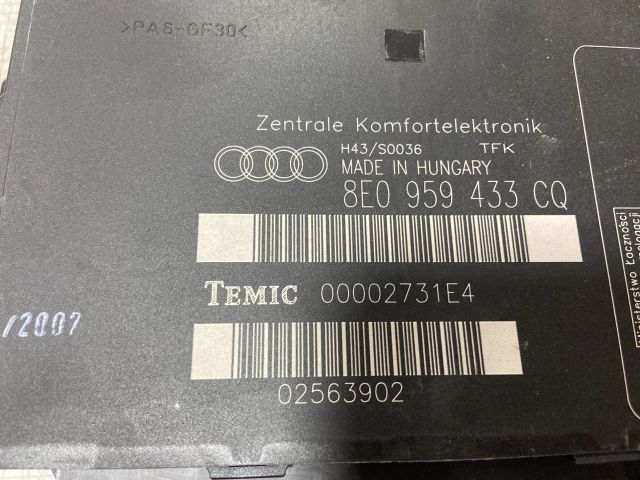 bontott AUDI A4 B7 Komfort Elektronika