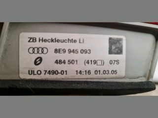 bontott AUDI A4 B7 Bal Belső Hátsó Lámpa