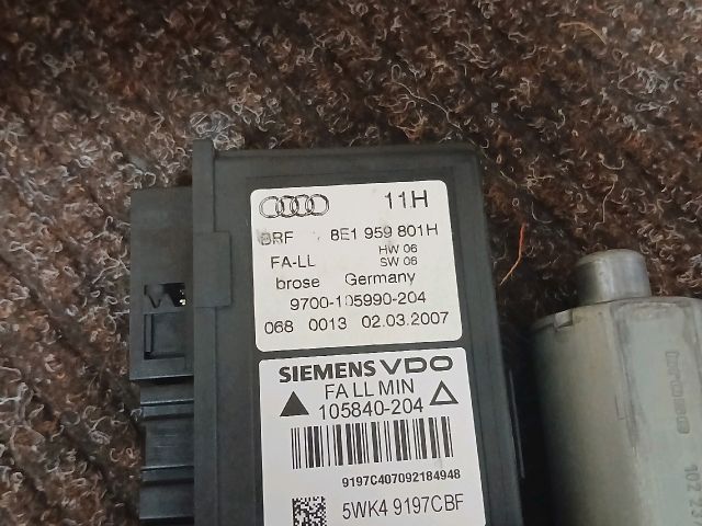 bontott AUDI A4 B7 Bal első Ablakemelő Szerkezet (Elektromos)