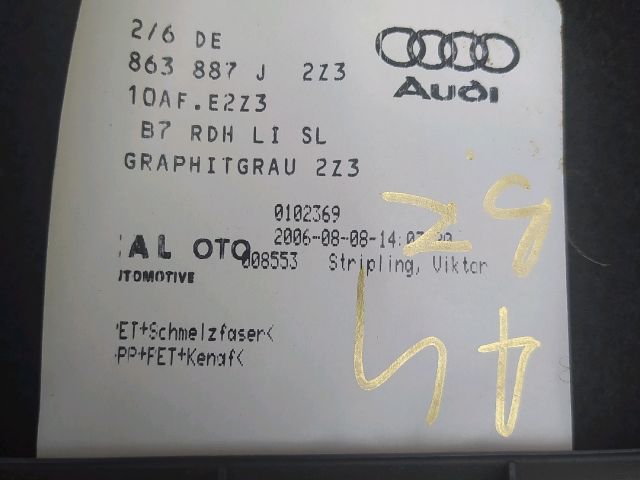 bontott AUDI A4 B7 Csomagtér Kárpit