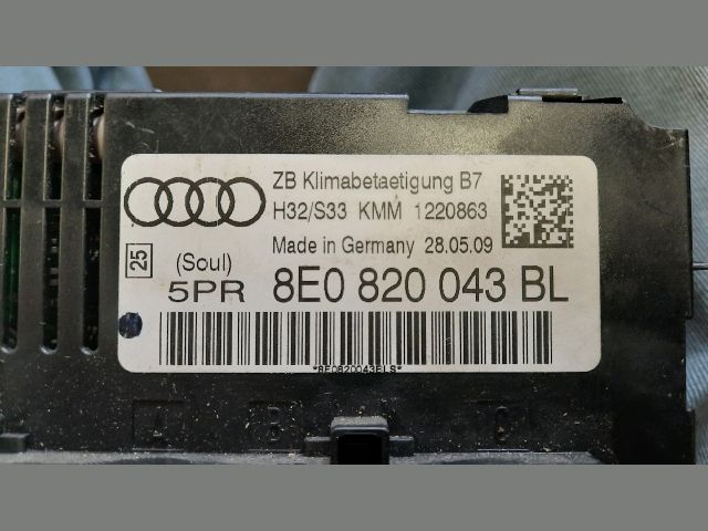 bontott AUDI A4 B7 Fűtéskapcsoló (Nem klímás)