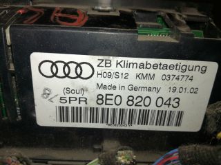 bontott AUDI A4 B7 Fűtéskapcsoló