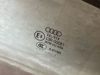 bontott AUDI A4 B7 Jobb hátsó Ablak