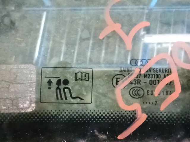 bontott AUDI A4 B7 Jobb hátsó Fixüveg (Ajtóban)