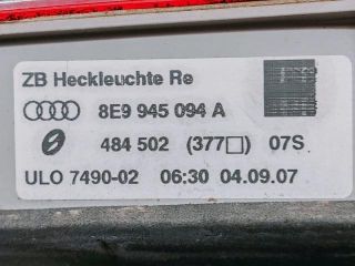 bontott AUDI A4 B7 Jobb Hátsó Lámpa