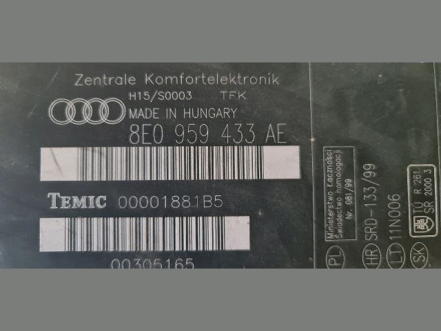 bontott AUDI A4 B7 Komfort Elektronika