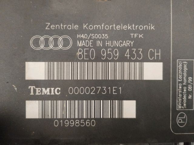 bontott AUDI A4 B7 Komfort Elektronika