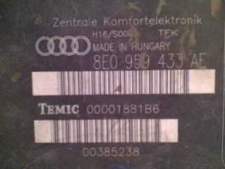 bontott AUDI A4 B7 Komfort Elektronika