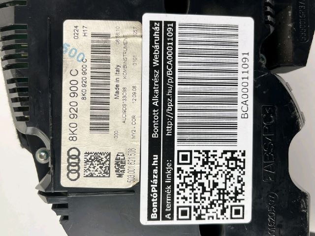 bontott AUDI A4 B8 Kilométeróra