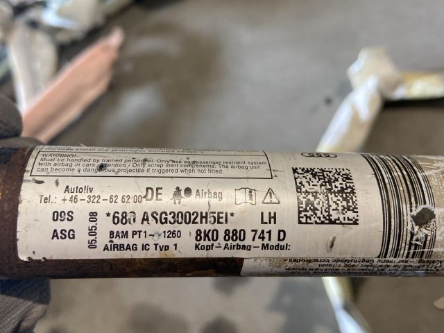 bontott AUDI A4 B8 Bal első Függöny Légzsák