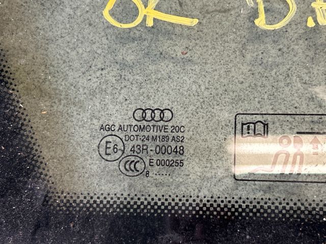 bontott AUDI A4 B8 Bal hátsó Fixüveg (Ajtóban)