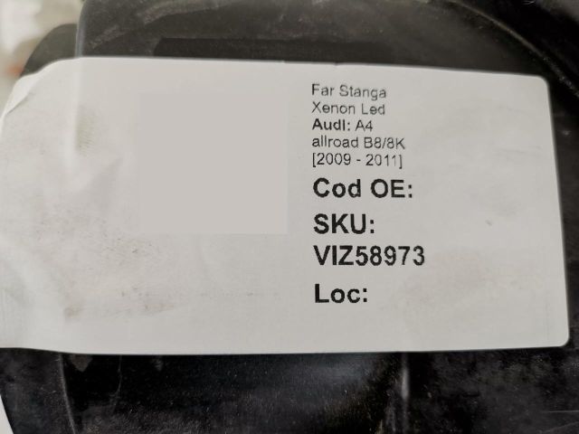 bontott AUDI A4 B8 Bal Xenon Fényszóró