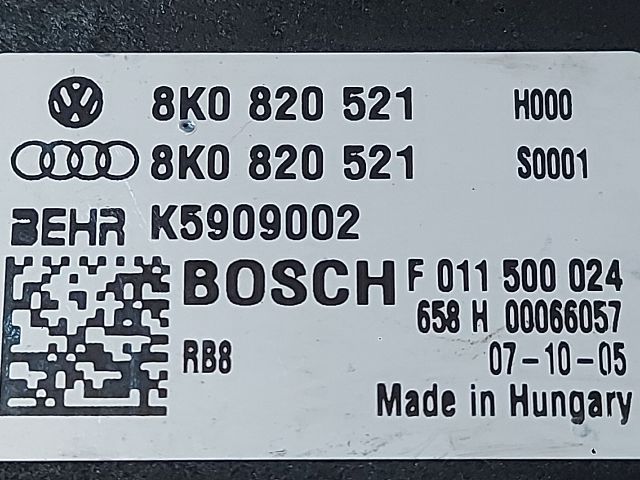 bontott AUDI A4 B8 Előtét Ellenállás Fűtőmotor