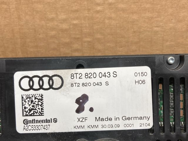 bontott AUDI A4 B8 Fűtéskapcsoló (digit klímás)