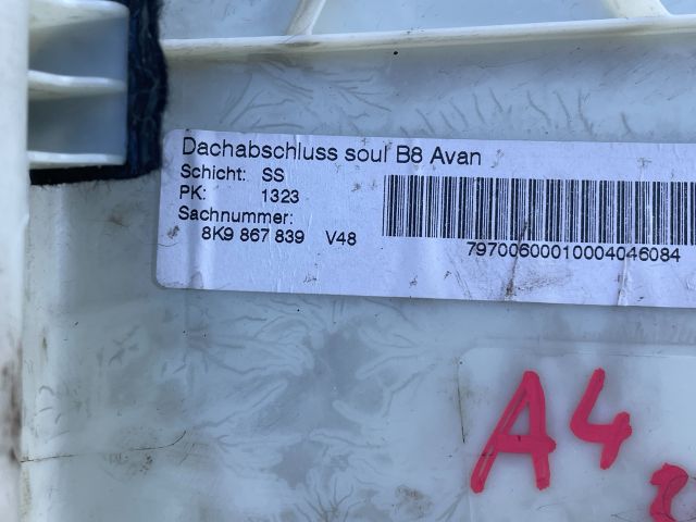 bontott AUDI A4 B8 Hátsó Tetőkárpit Takarófedél