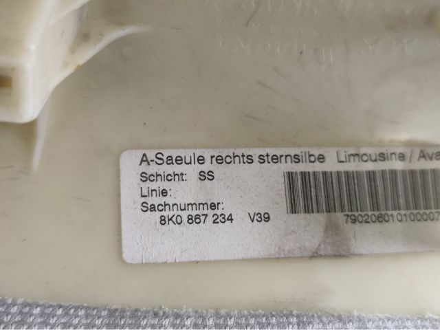 bontott AUDI A4 B8 Jobb A Oszlop Burkolat