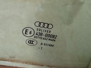bontott AUDI A4 B8 Jobb hátsó Ablak