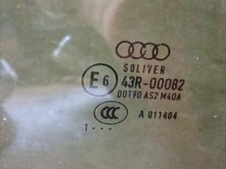 bontott AUDI A4 B8 Jobb hátsó Ablak