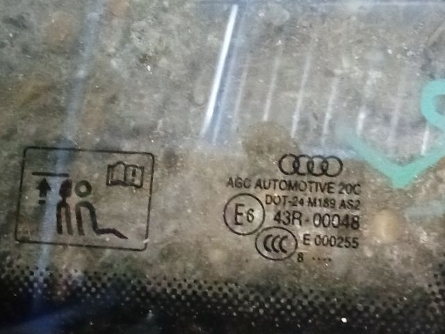 bontott AUDI A4 B8 Jobb hátsó Fixüveg (Ajtóban)