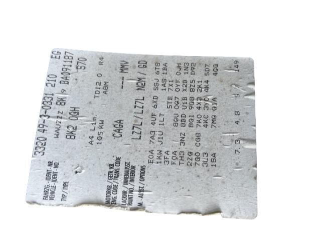 bontott AUDI A4 B8 Kiegyenlítőtartály Sapka