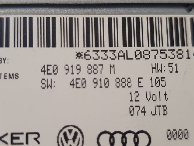 bontott AUDI A4 B8 Navigáció Elektronika