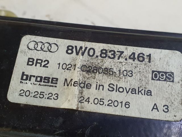 bontott AUDI A4 B9 Bal első Ablakemelő Szerkezet (Elektromos)