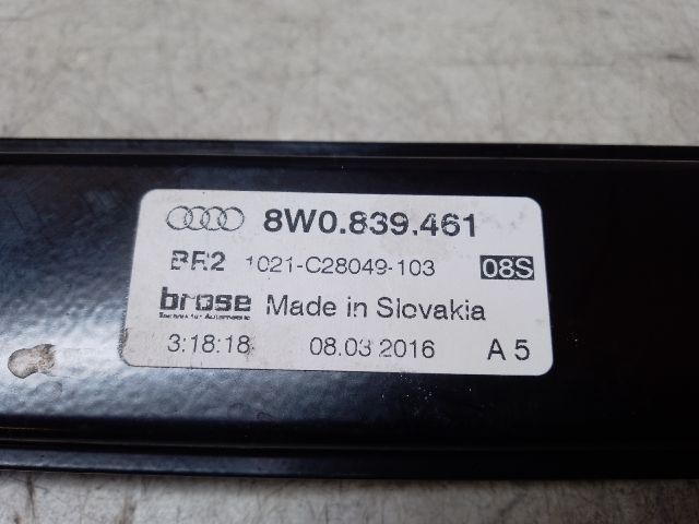 bontott AUDI A4 B9 Bal hátsó Ablakemelő Szerkezet (Elektromos)