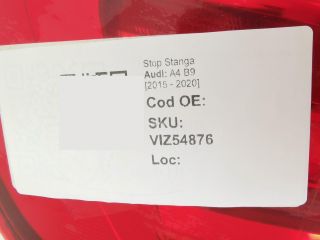 bontott AUDI A4 B9 Bal Hátsó Lámpa