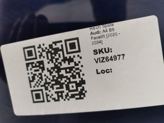 bontott AUDI A4 B9 Csomagtérajtó (Üres lemez)