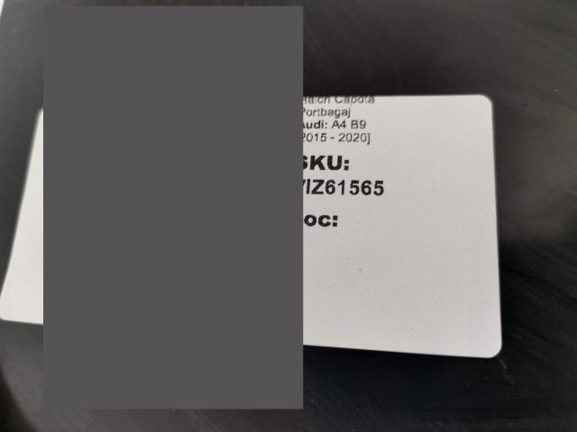 bontott AUDI A4 B9 Csomagtérajtó (Üres lemez)