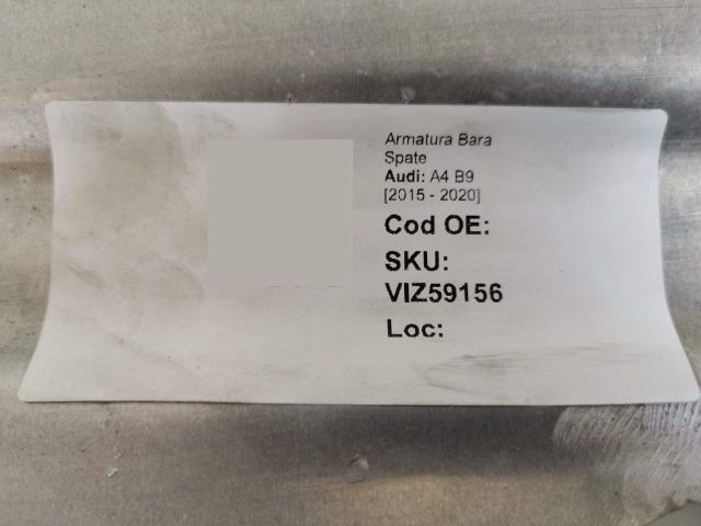 bontott AUDI A4 B9 Hátsó Lökhárító Merevítő (Fém)