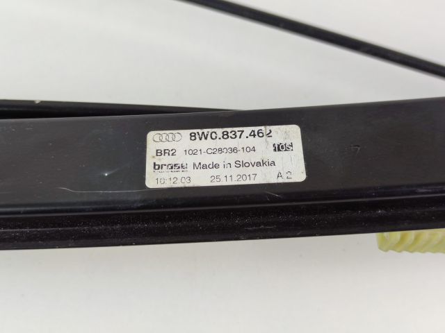 bontott AUDI A4 B9 Jobb első Ablakemelő Szerkezet (Elektromos)