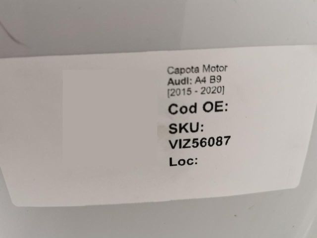 bontott AUDI A4 B9 Motorháztető