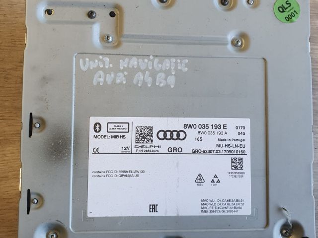bontott AUDI A4 B9 Navigáció Elektronika