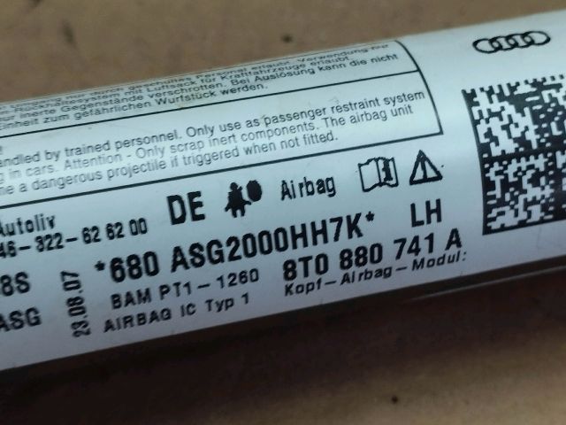 bontott AUDI A5 Bal első Függöny Légzsák