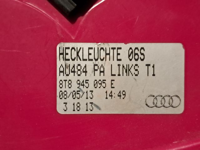 bontott AUDI A5 Bal Külső Hátsó Lámpa