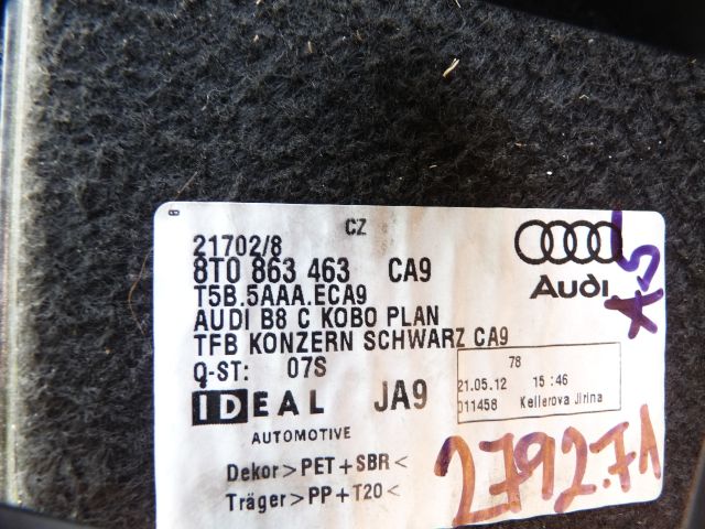 bontott AUDI A5 Csomagtér Tálca