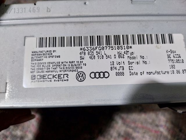 bontott AUDI A5 Rádió Zavarszűrő