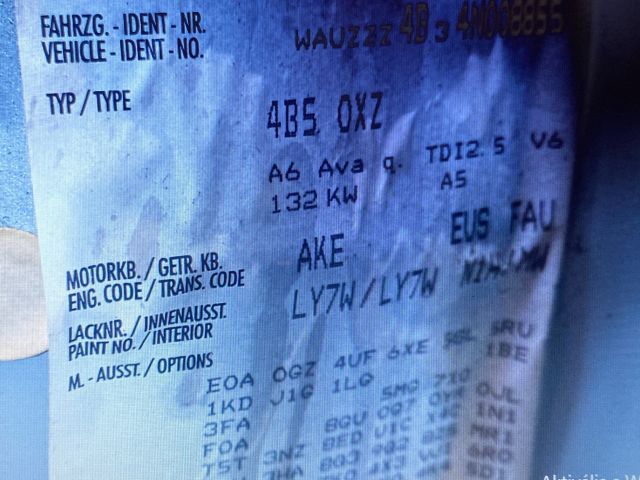 bontott AUDI A6 C5 Osztómű