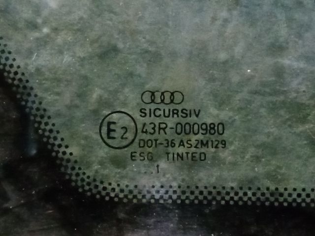 bontott AUDI A6 C5 Bal hátsó Fixüveg (Ajtóban)
