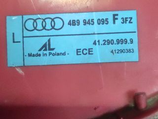 bontott AUDI A6 C5 Bal Hátsó Lámpa